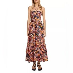 A.L.C. ADELLE TIERED HALTER DRESS